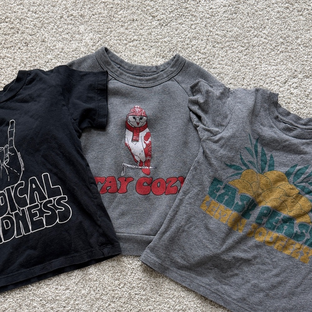BUNDLE of Rivet Apparel graphic tops (4t)